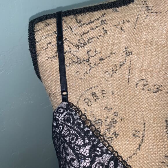 Vintage Nicole Miller 2004 Black nude Lace Overlay Nude Slip Dress Y2K 90s 8 - Picture 6 of 15